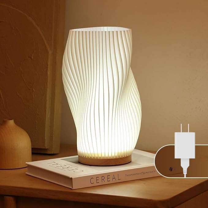 Bedside Lamp with Woodbase