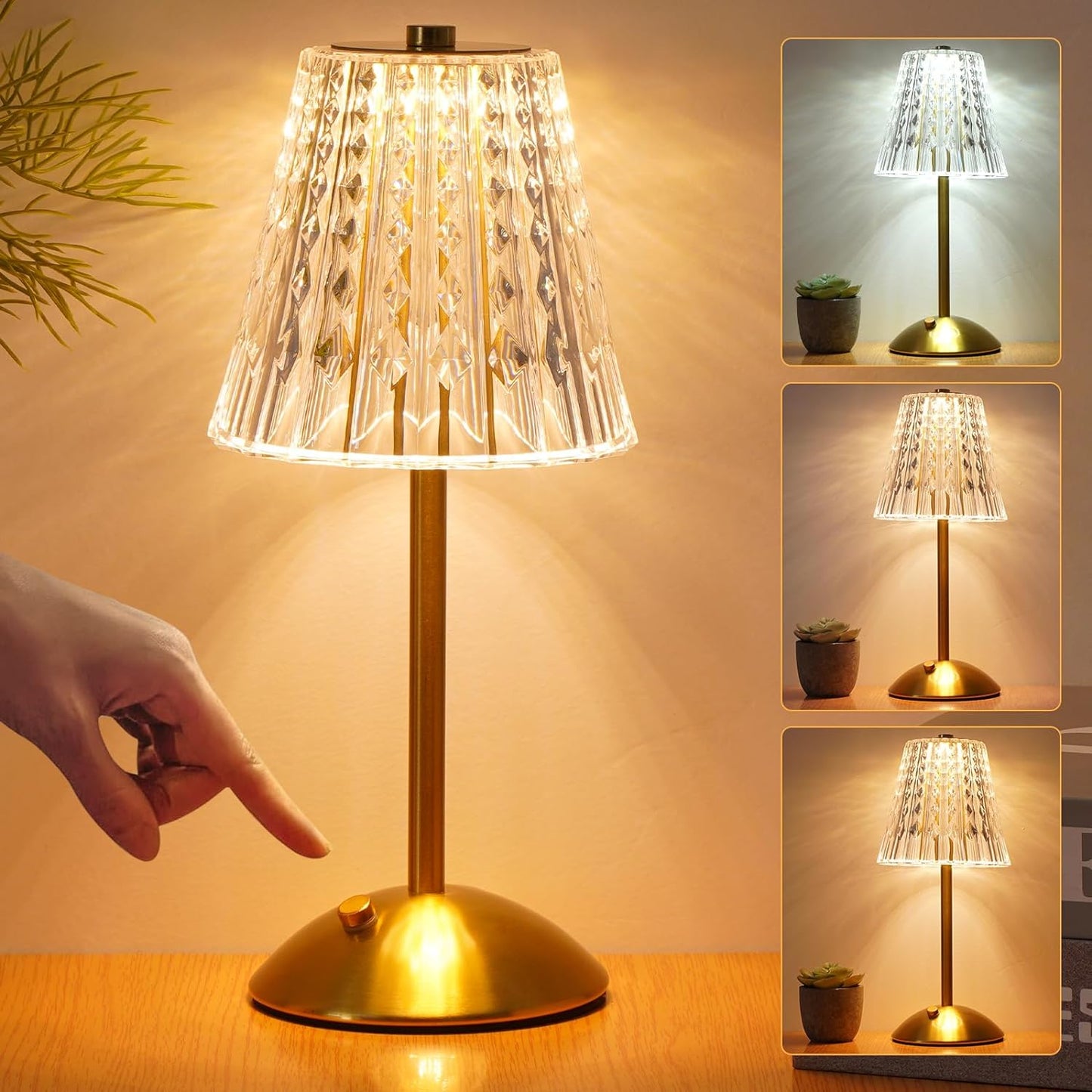 Touch Dimmable Crystal Lamp